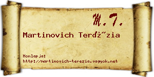 Martinovich Terézia névjegykártya