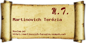 Martinovich Terézia névjegykártya