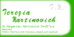 terezia martinovich business card